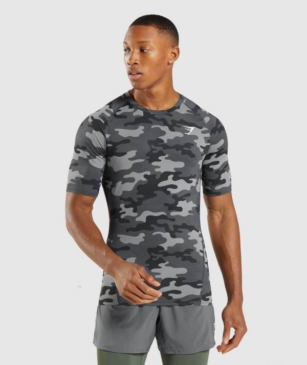 Panske Tricka Gymshark Element Baselayer Maskacove Siva | QJ8219437